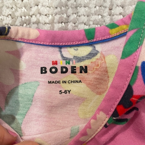 Mini Boden Pink Dress with Colorful Floral Print - Picture 3 of 5